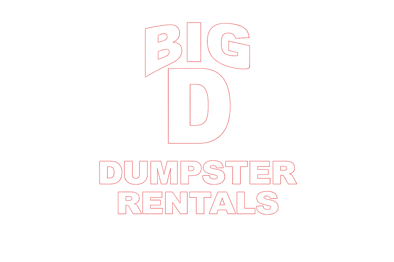 Big D Dumpster Rentals logo for roll-off dumpster rentals in Central Kentucky.
